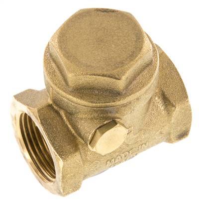 G 3/4'' Brass Swing Check Valve 12 bar (174 psi) NBR Soft Seal
