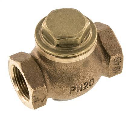 G 3/4'' Red Brass Lift Check Valve 20 bar (290 psi) Heavy Duty