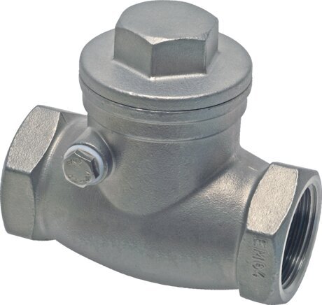 G 2-1/2'' Stainless Steel Swing Check Valve 16 bar (232 psi) Metal Seal