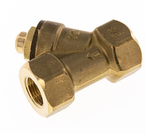 Rp 3/8'' Messing Y Terugslagklep 10 bar (145 psi) FKM