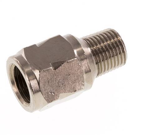 R/Rp 1/8'' M/W Mini Rückschlagventil Vernickelt Messing 10 Bar (145 Psi) NBR Keine Feder