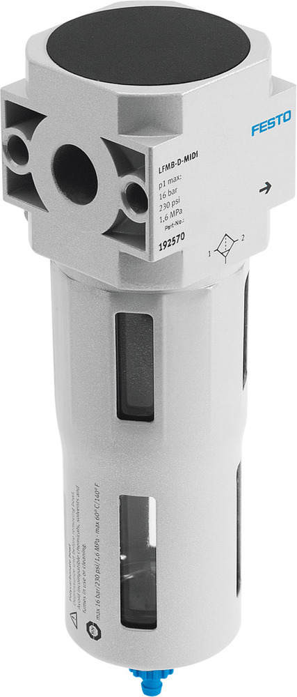Festo Compressed Air Filter Sub-base 2-12bar 40µm Mini - 192554