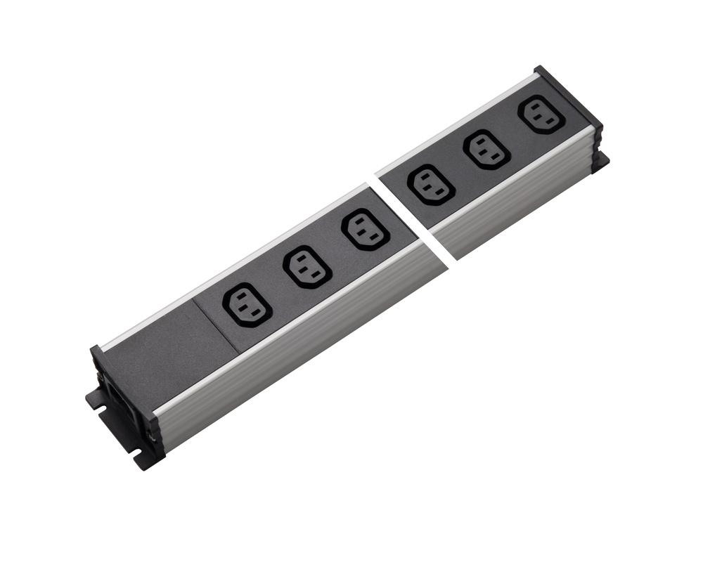 Martin Kaiser 6-Way Power Strip IEC Socket C13 70 degrees Without Switch - 1126/6l-sw [10 Pieces]