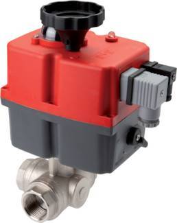 G2-1/2'' T-poort 24-240V AC/DC 3-Weg RVS Kogelkraan