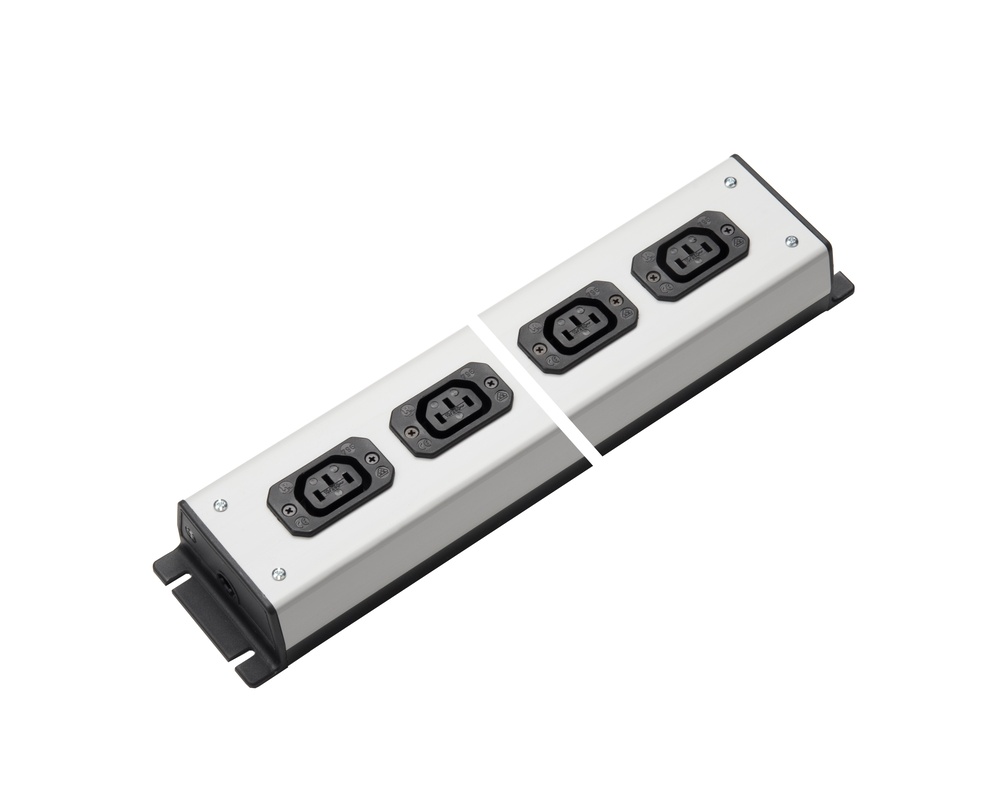 Martin Kaiser contactdoosstrip 8-voudig IEC-stopcontact C13 70 Graden 10Amp - 1022/8l-sw [10 Stuks]