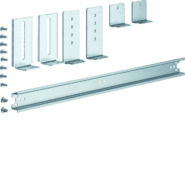 Hager Universal DIN Rail Mount 500mm Steel 2 Field Kit - UZ02B3