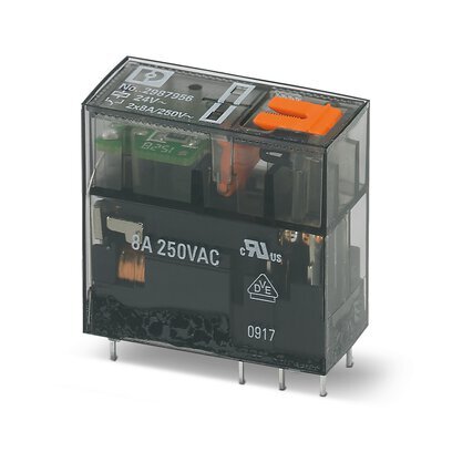 Phoenix Contact Miniature Relay 24VAC Dual Changeover 8A - 2987956