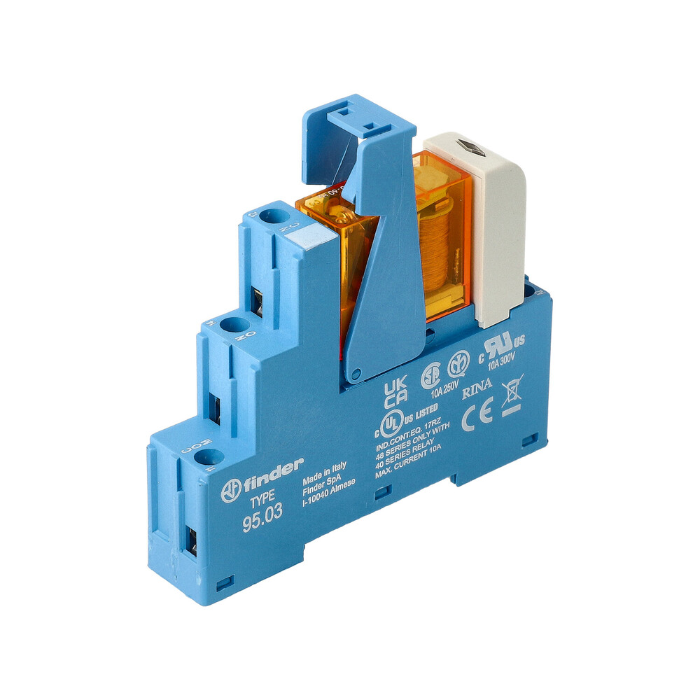 Finder Schnittstellenrelaismodul 24 V AC 10 A Einfacher CO Kontakt - 48.31.8.024.0060