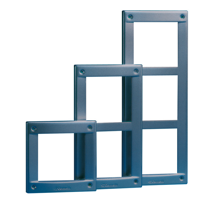 Comelit Vandalcom Cadre En Aluminium À 3 Modules Gris Foncé - 3161/3