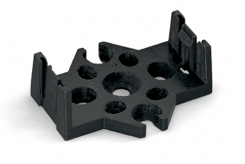 WAGO 5-Pole Distribution Mounting Plate Black - 770-625