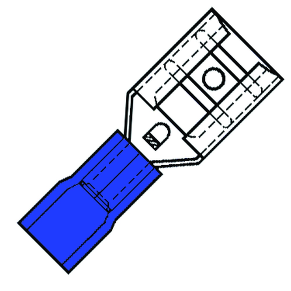 Connecteur À Fourche Femelle Isolé 4.8x0.5mm Nylon - 152020 [100 Pièces]