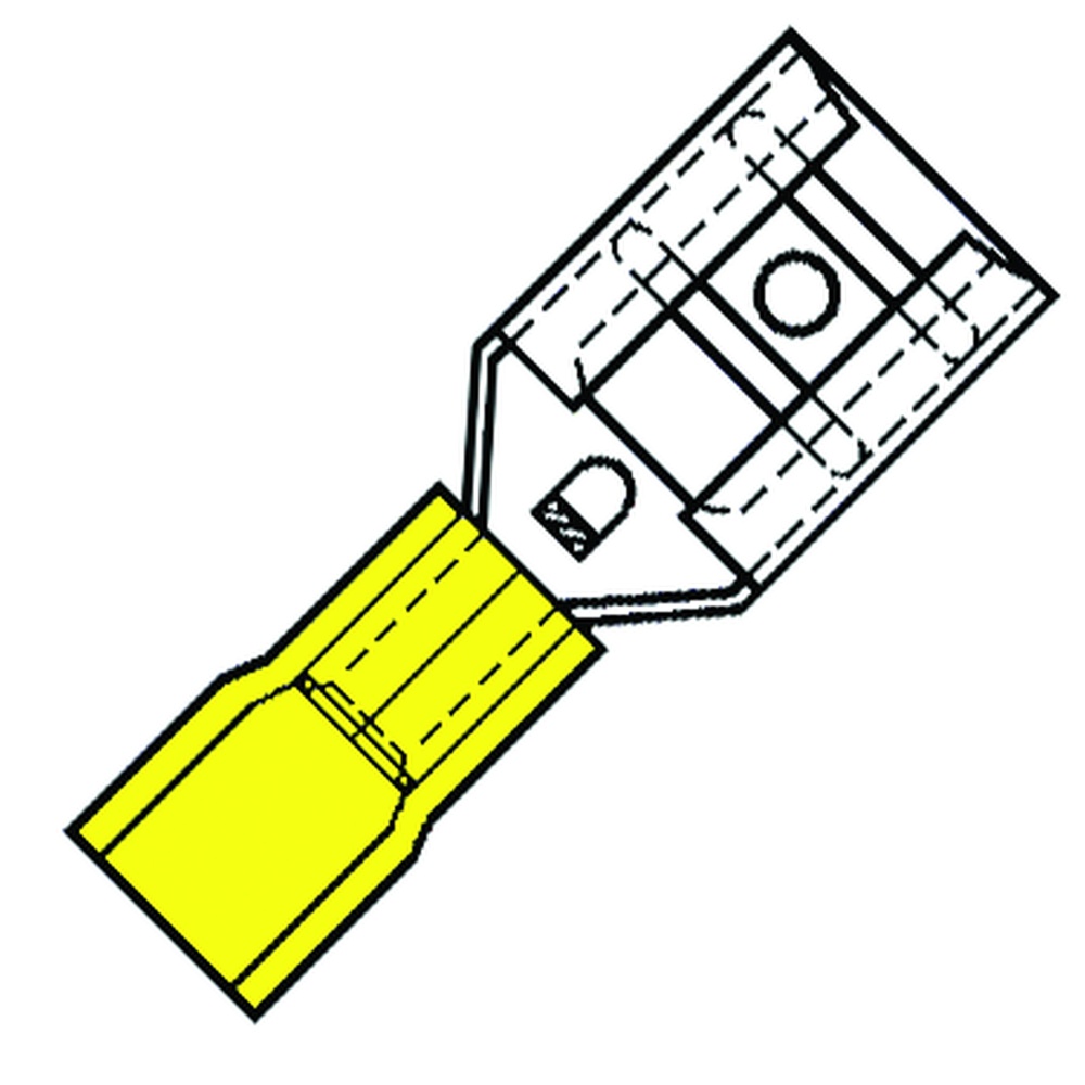 Terminale Femelle Isolée En Spade 6.3x0.8mm Nylon 100pk - 153040 [100 Pièces]