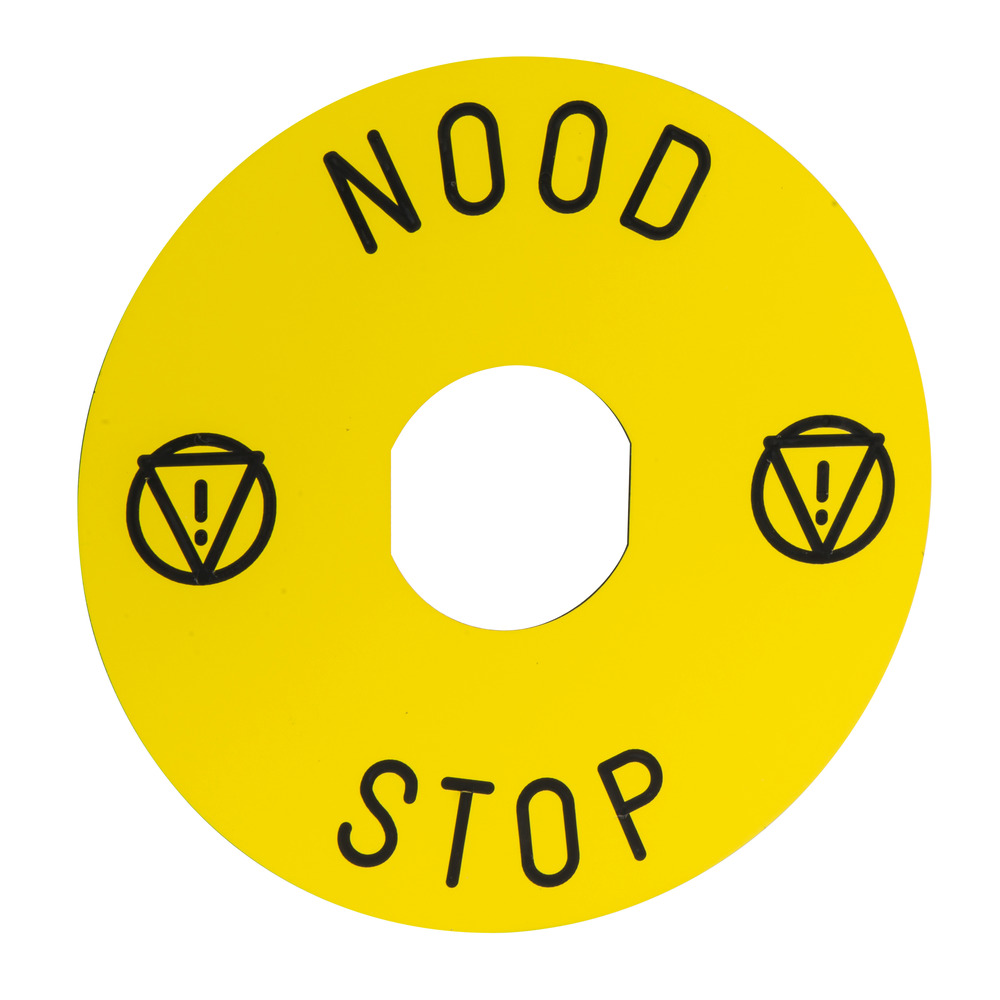 Schneider Electric 90Mm Noodstop Legendeplaat - ZBY8530