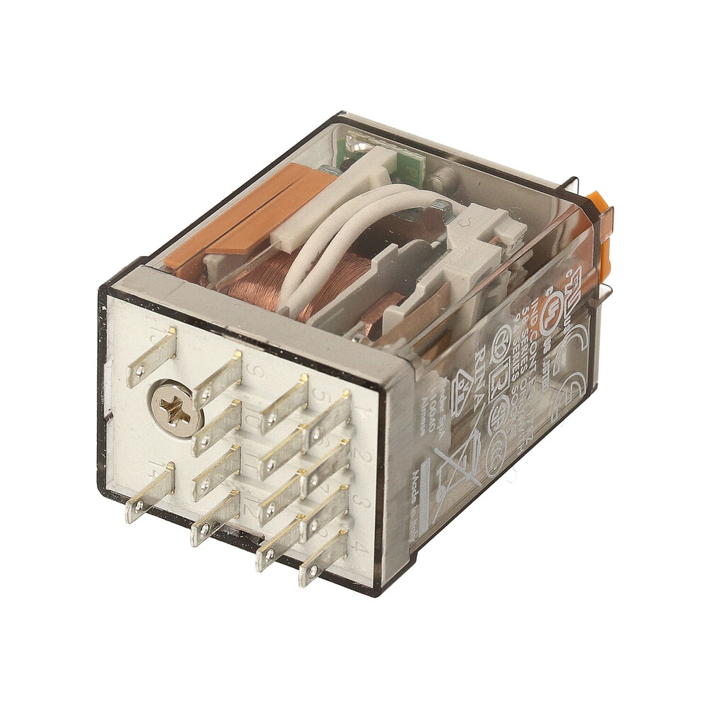 Finder 55.34 Relais 4CO Industriel 7A 24VAC Avec LED - 55.34.8.024.0050