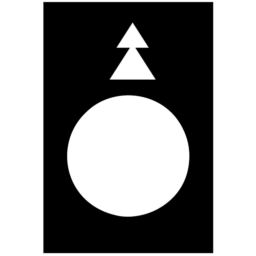 Schneider Electric Left Arrow Symbol Plate 30x40mm Black - ZB2BY2912