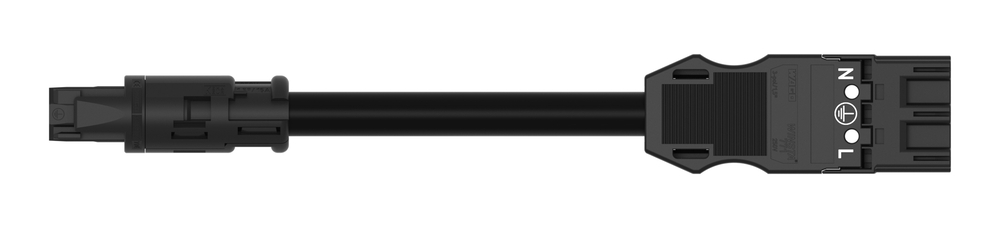 Cable Adaptador Wago Midi Eca 4M Negro 3x2.5mm - 774-9993/1507-401