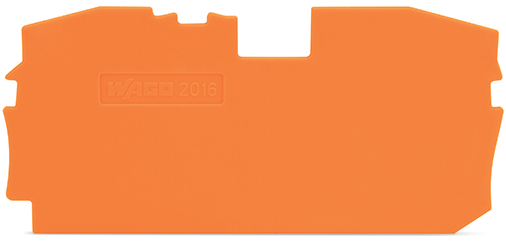Wago Eind En Tussenplaat 1mm Oranje - 2016-1292