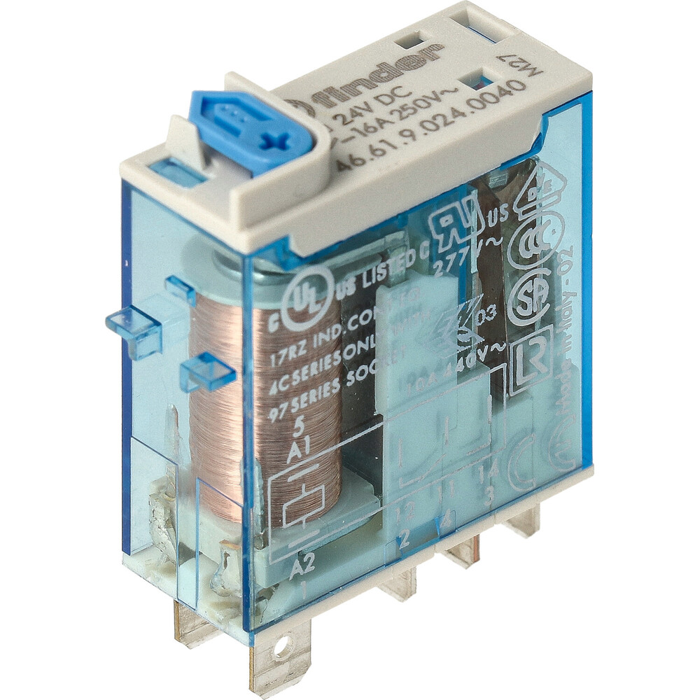 Finder 46 Serie 16A 24VDC Relé Mini Industrial - 46.61.9.024.0040