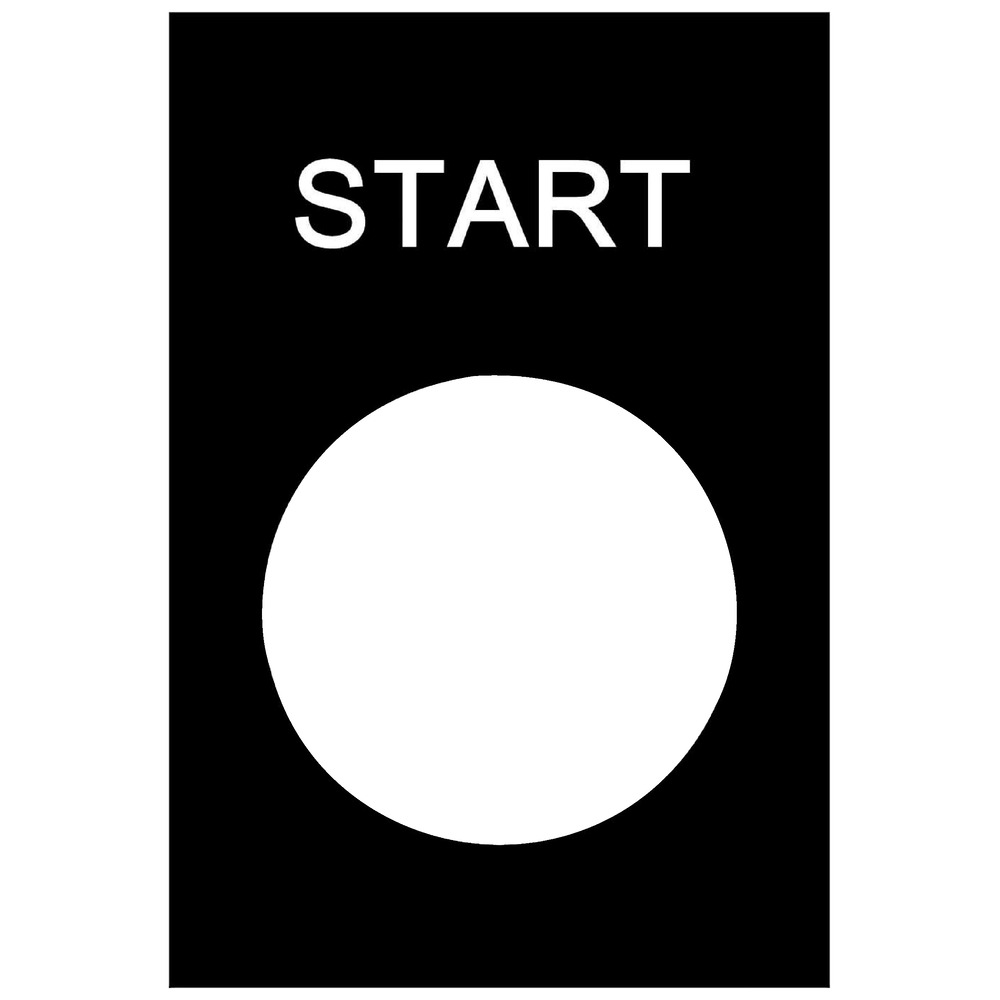 Harmony Start Legendeplaat 30x40mm Zwart - ZB2BY2303