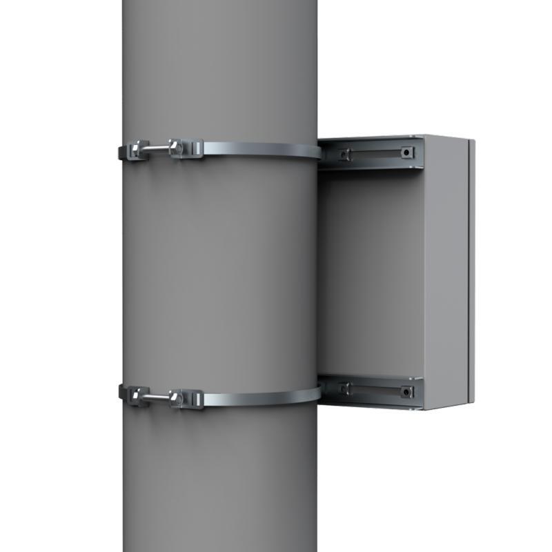 Soporte De Caja De Montaje En Poste 400mm Acero Galvanizado - EPF0400
