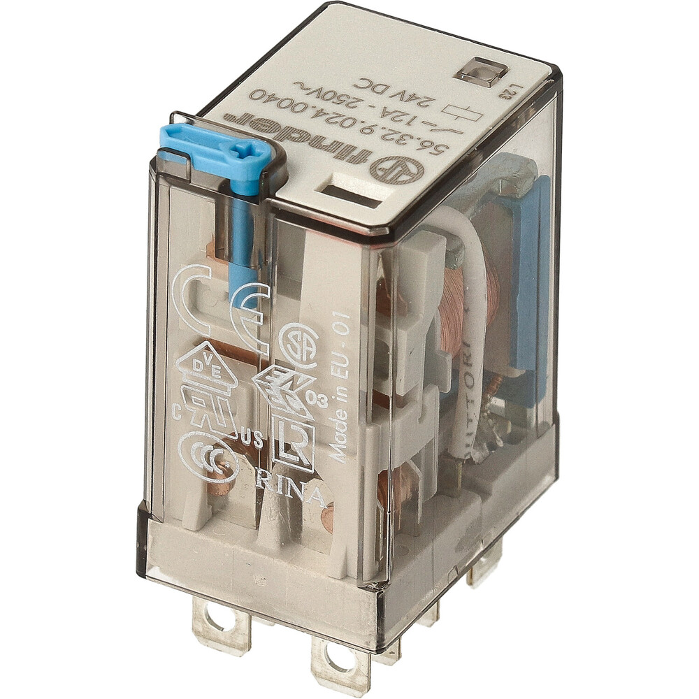 Finder 56.32 Industrieel Vermogen Relais 12A 24VDC 2CO - 56.32.9.024.0040