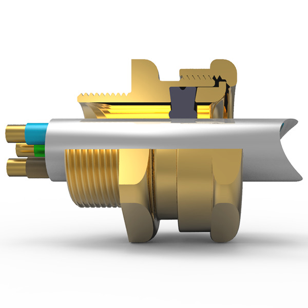 Hawke ATEX Latón Pasacables M20 Niquelado - 421OSM20NP