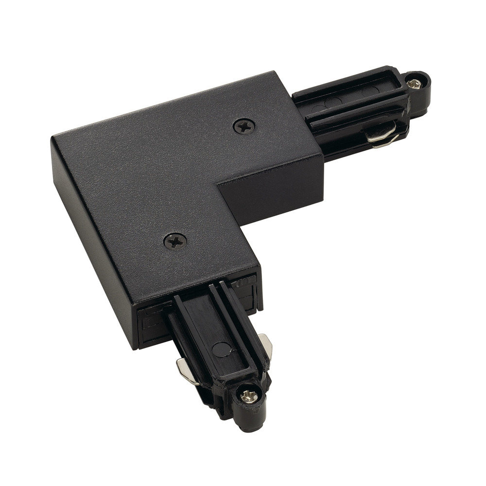 SLV 1-Circuit Rail Hoekconnector Zwart Opbouw - 143060