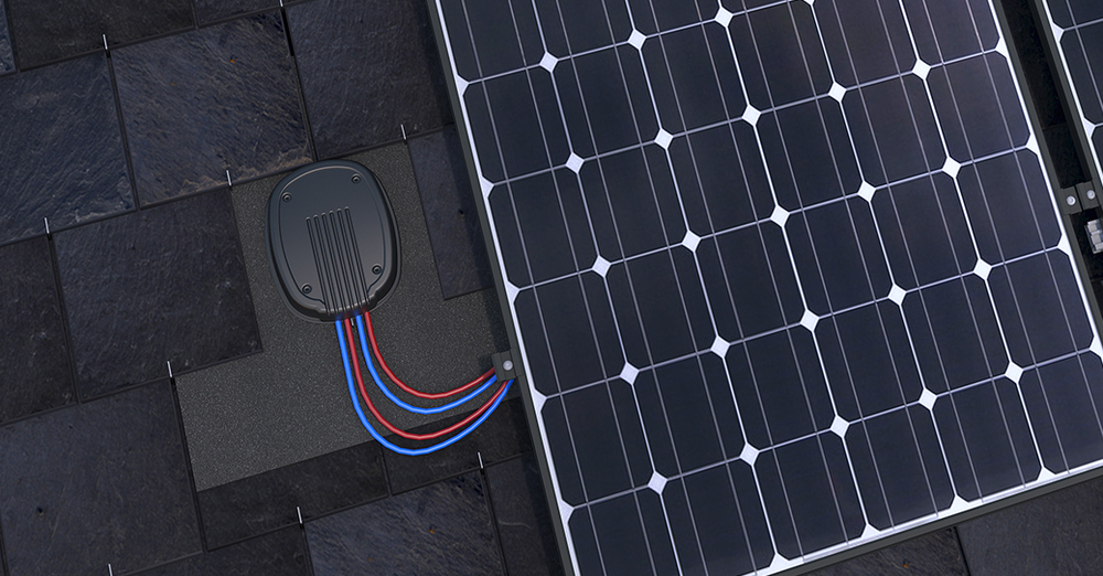 Universal Solar PV Cable Entry Tile For Pitched Roofs - 0770206
