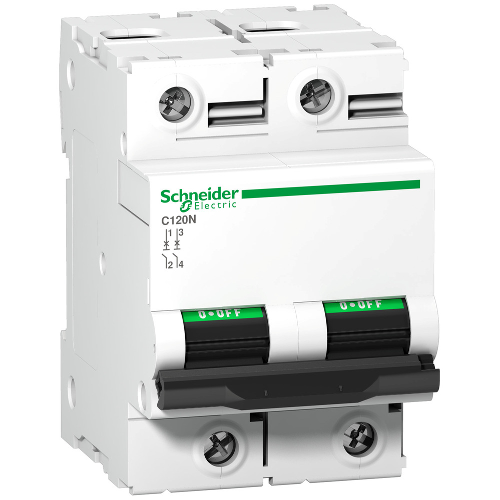 Schneider C120N 2P 100A Disjoncteur 10kA - A9N18362