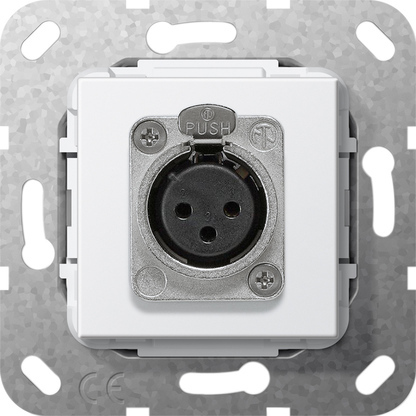 Gira D Serie XLR Basissteckdose Rein Weiß - 566703