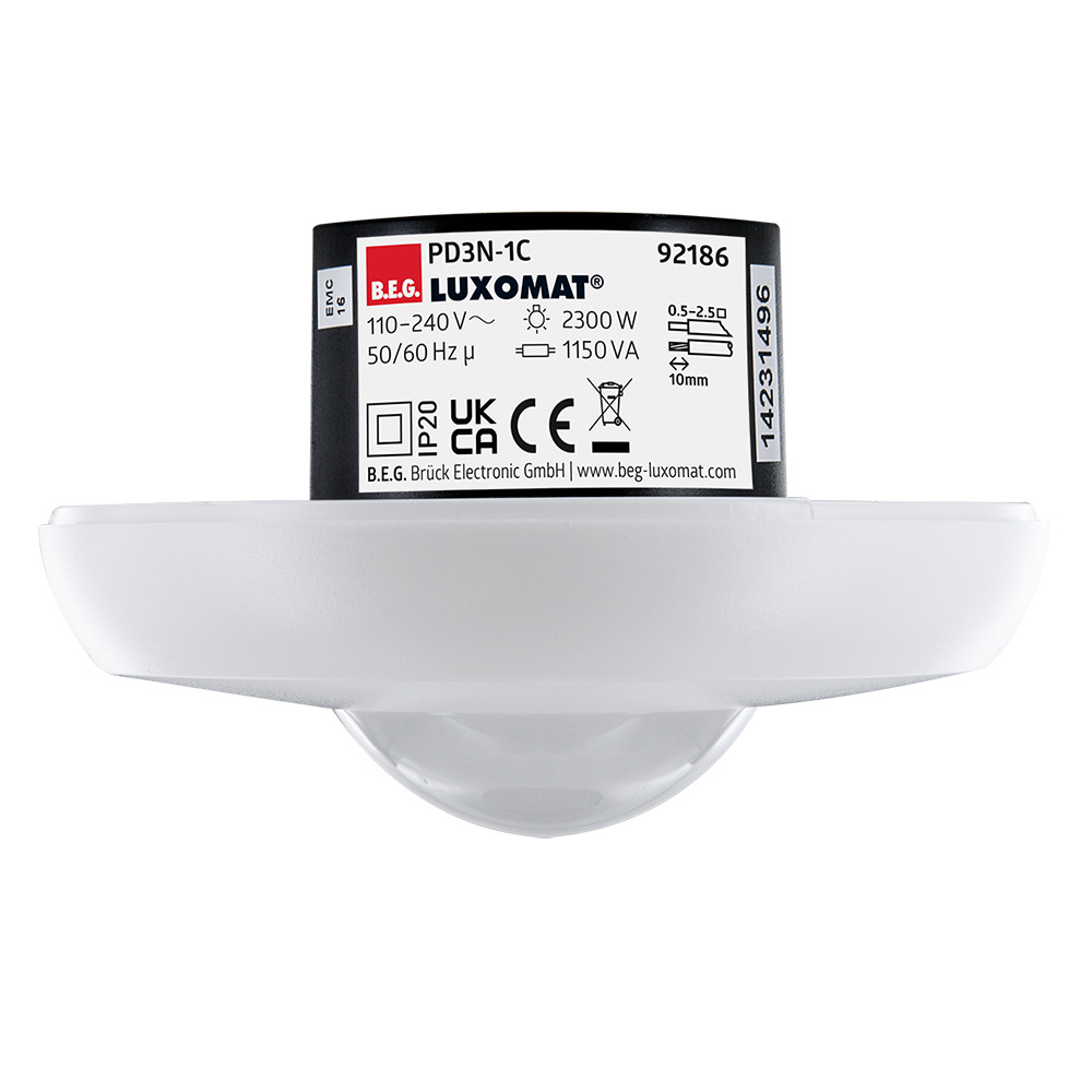 Beg Pd3N Deckenbewegungsmelder 360° Ip20 10M Reichweite - 92186