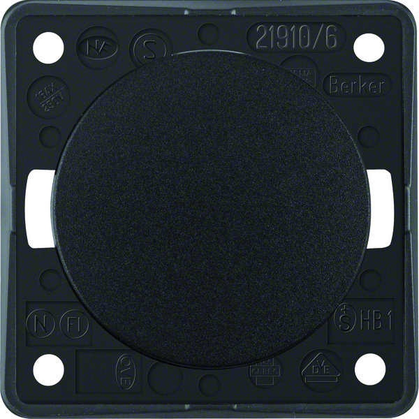 Berker Integro 16 AX Changement Interrupteur Noir Brillant - 936562510