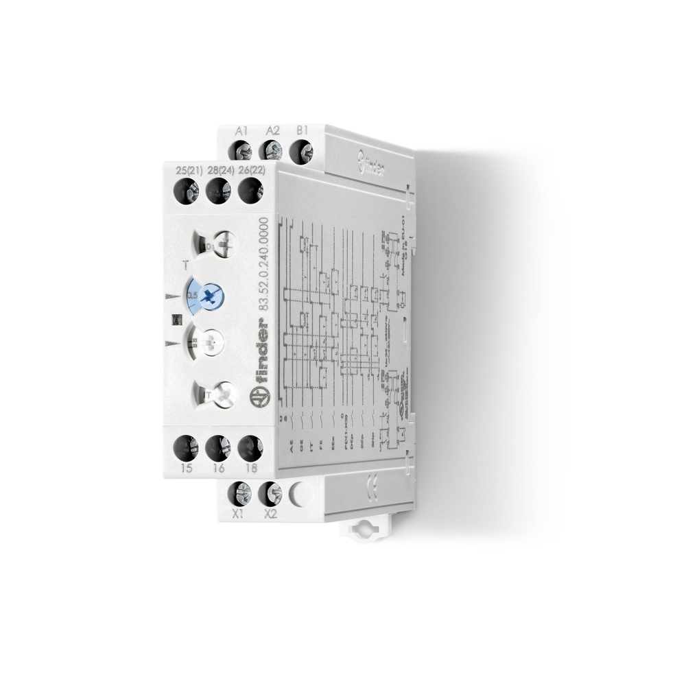 Finder 83.52 Multifunktionales Industrielles Zeitrelais 24-240V - 83.52.0.240.0000
