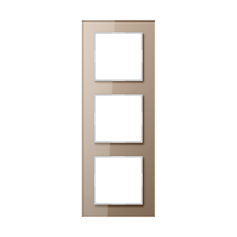 Placa De Tapa De Vidrio Triple Jung Champagne - AC583GLCH