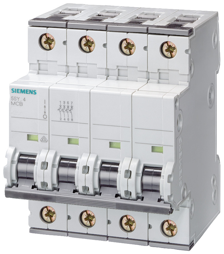 Siemens 5SY4 6A B-Curve 3P+N Circuit Breaker - 5SY46066