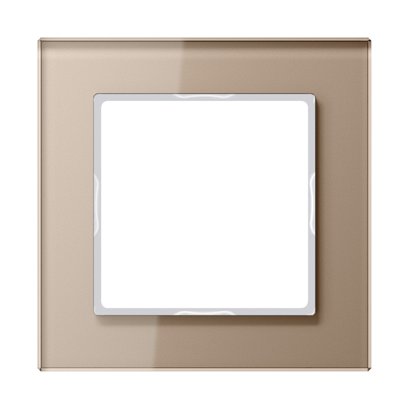 Jung Glas Afdekking Frame Enkel Champagne - AC581GLCH