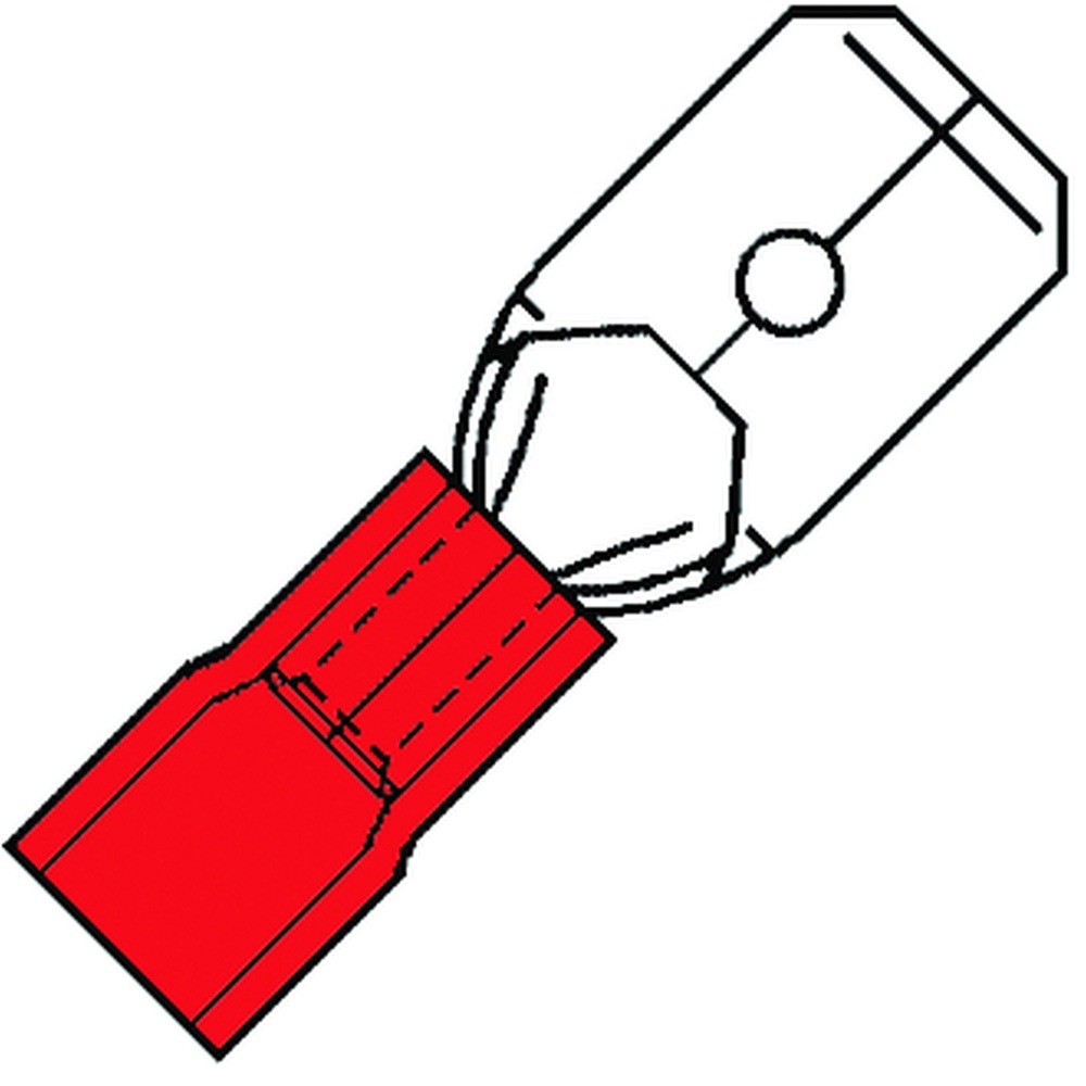 Geïsoleerde Nylon Platte Connector 6.3x0.8mm SuperPidg - 151090 [100 Stuks]