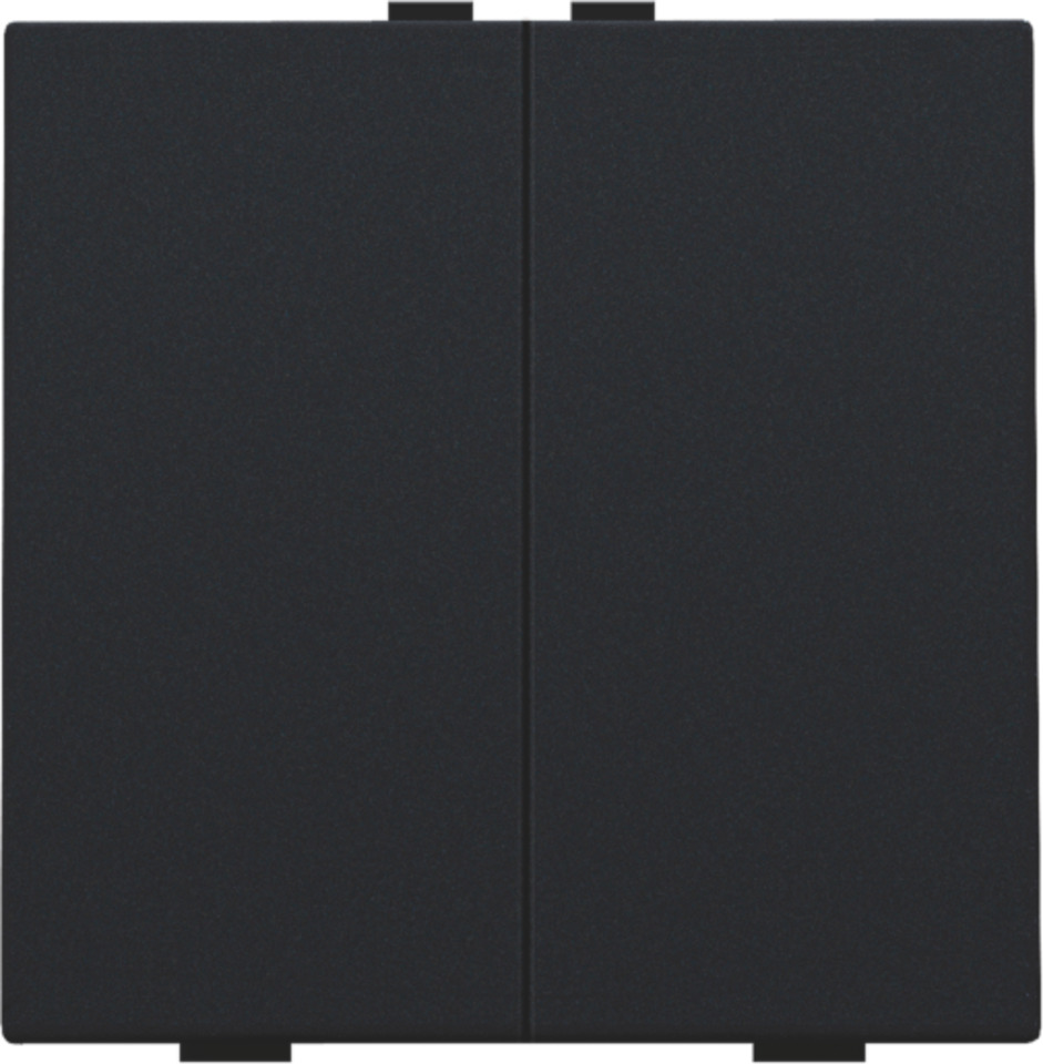 Niko Home Control Dubbele Drukknop Zwart Gecoat - 161-51002