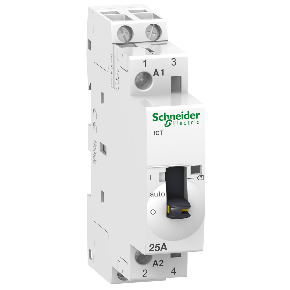 Schneider Ict 25A 2No Modularer Kontaktor 24Vac Manuell - A9C21132