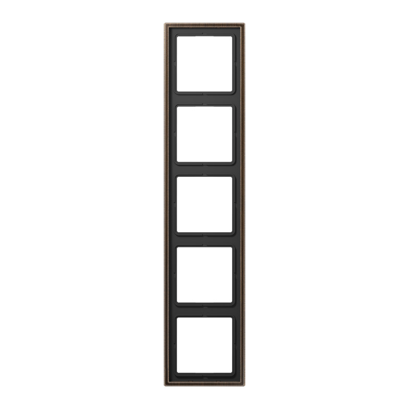 Jung LS 5 Gang Cover Frame Antique Brass - ME2985AT