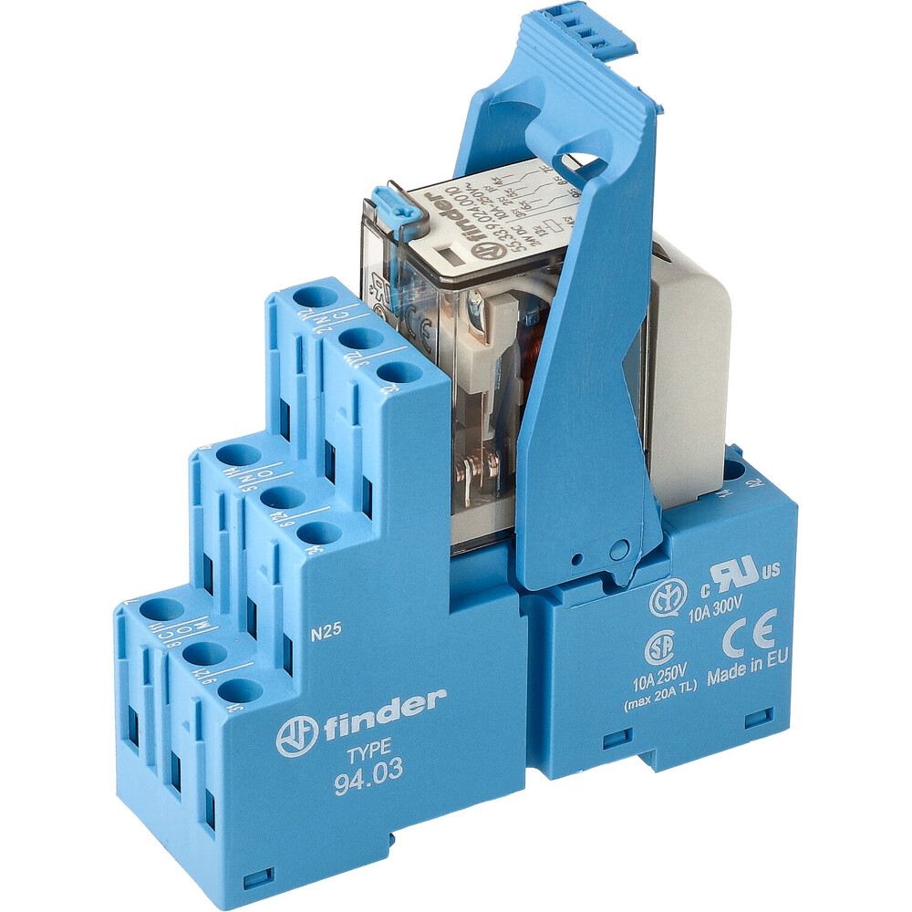 Finder 58.33 24V DC Interface Relaismodule 3CO 10A - 58.33.9.024.0050