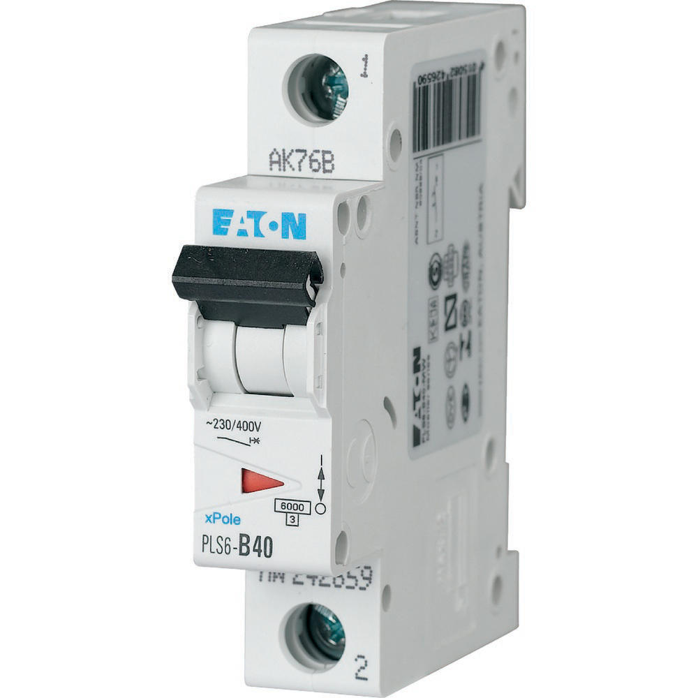 Eaton PLS6 40A Disjoncteur Monopolaire C-Caractéristique 6kA - 242685