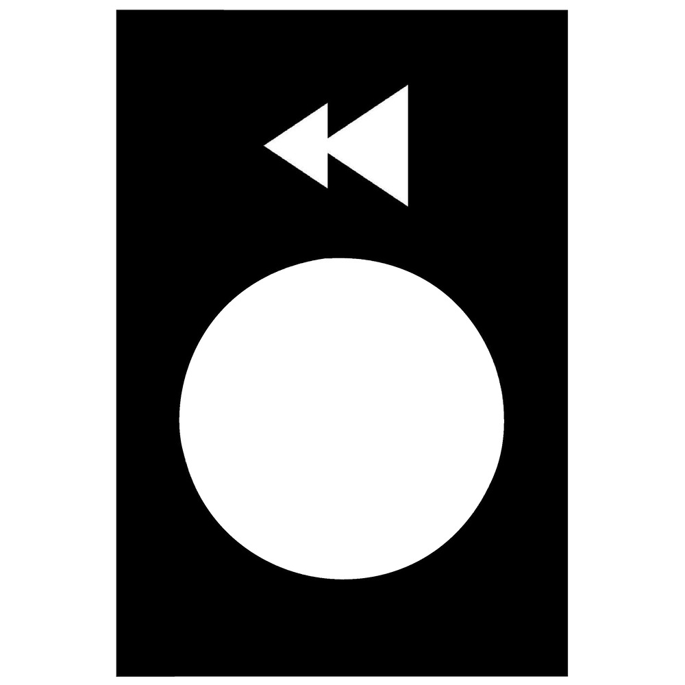 Schneider Electric Harmony XAC Label 30x40mm Black Arrow - ZB2BY2906