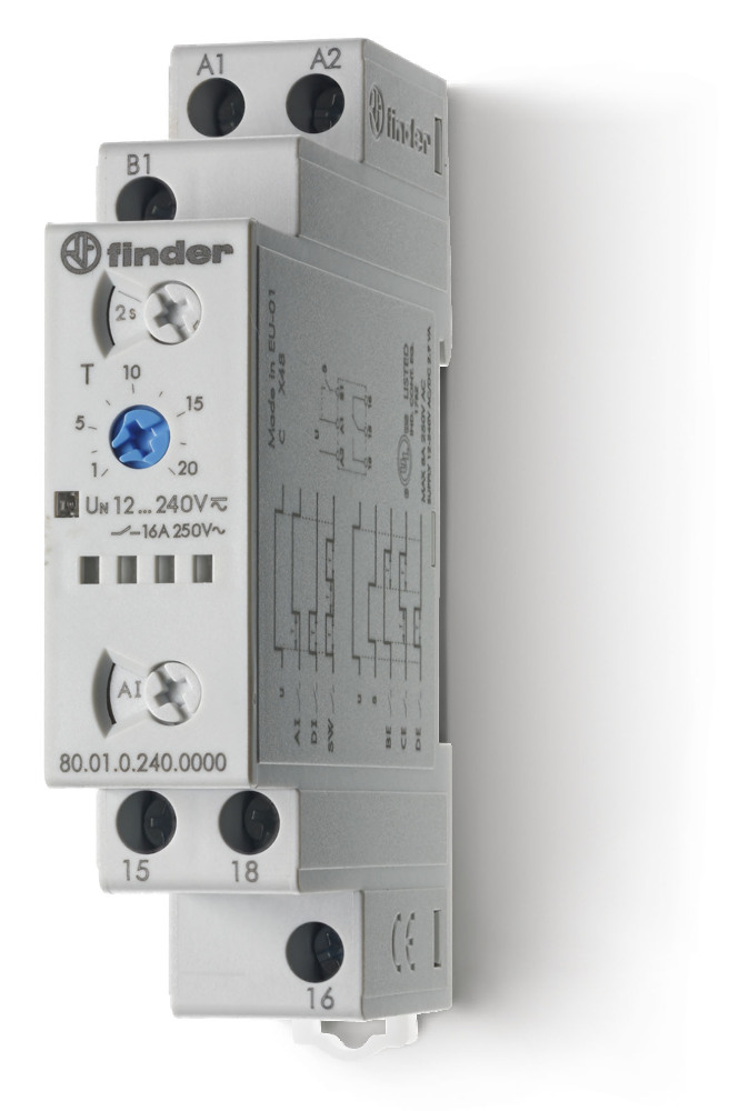 Finder 80 Serie Relé De Tiempo Multifuncional 16A - 80.01.0.240.0000