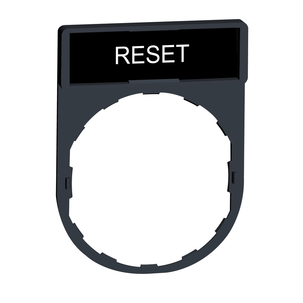 Harmony XB4 XB5 Reset Legende Plaat 30x40mm - ZBY2322