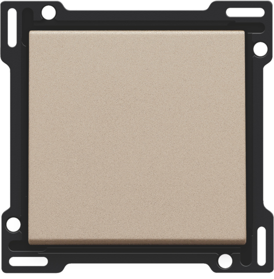Niko Pure Champagne Steel Single Switch Cover Plate - 157-61105