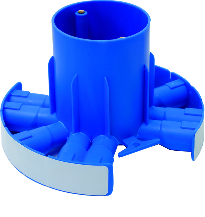 Ronde Plafond Doos 100mm Met 10x16/19mm Inlaten - 1SPA007110F0179