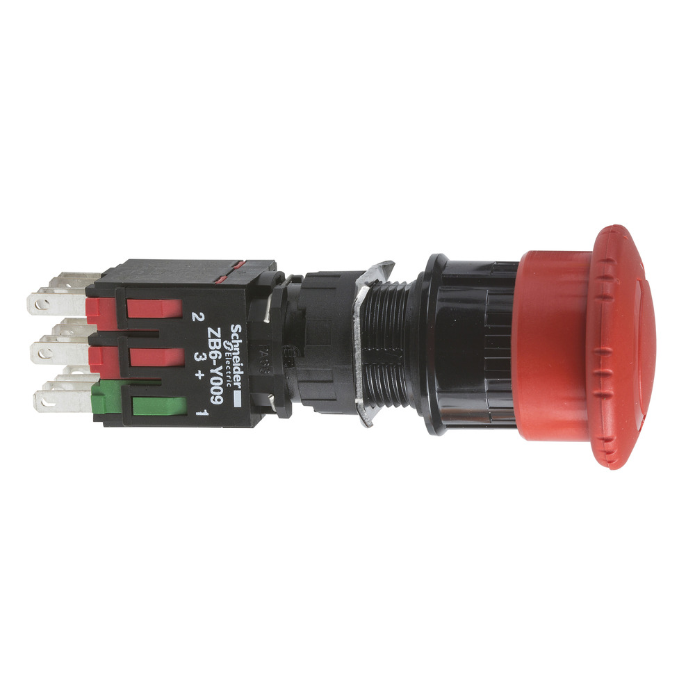 Schneider Electric 30mm Noodstopknop 1NO 2NC - XB6AS8349B