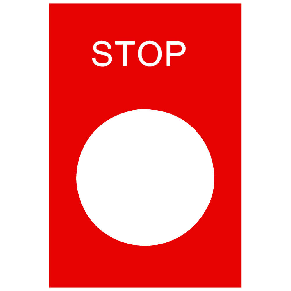 Harmony ZB2BY2304 Stoplabel 30x40mm Rood Zwart - ZB2BY2304