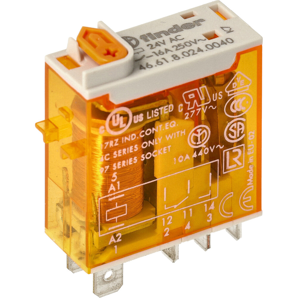 Finder 46 Series Industrial Relay 16A 24VAC SPDT - 46.61.8.024.0040